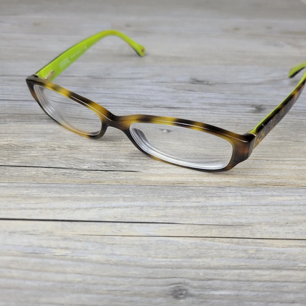 Coach Eyeglasses Frames HC 6001 Emily 5052 Tortoise Lime Green Women 50-15-135